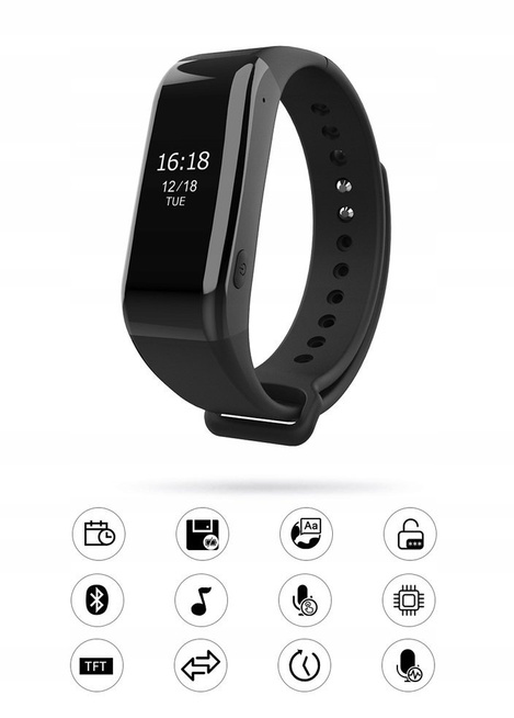Dyktafon smartband WR-50A 16GB - opaska na rękę z detekcją dźwięku