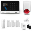 Bezprzewodowy alarm GSM +WiFi - system alarmowy HUXGO z aplikacją TUYA - zestaw alarmowy HXA003 2G B D3 BS z syreną bezprzewodową