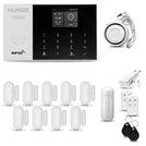 Bezprzewodowy alarm GSM + WiFi - system alarmowy HUXGO z aplikacją TUYA - zestaw alarmowy HXA005 2G B D9 PS z syreną przewodową