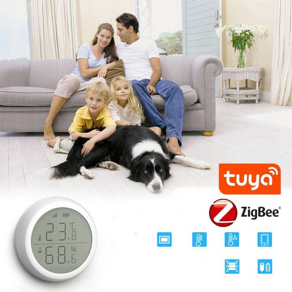 Czujnik temperatury wilgotności ZigBee TUYA LCD