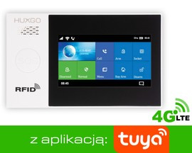 Bezprzewodowa centrala alarmowa WiFi + GSM 4G LTE z aplikacją TUYA SMART, HUXGO - HXA007 4G