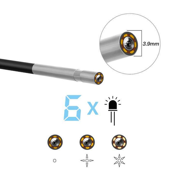 Kamera inspekcyjna, endoskopowa - endoskop MBG Line P30 średnica 3.9mm, 10 m