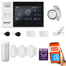Bezprzewodowy alarm GSM + WiFi - system alarmowy HUXGO z aplikacją TUYA - zestaw alarmowy HXA007 2G B D3 PS z syreną przewodową