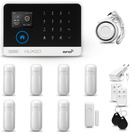 Bezprzewodowy alarm GSM + WiFi - system alarmowy HUXGO z aplikacją TUYA - zestaw alarmowy HXA003 2G B R7 PS z syreną przewodową
