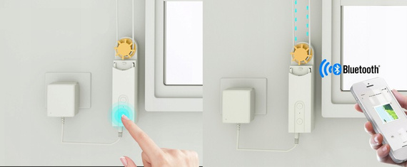 Inteligentny napęd - silnik do rolet i żaluzji z systemem łańcuszkowym, sterownik Bluetooth do aplikacji TUYA