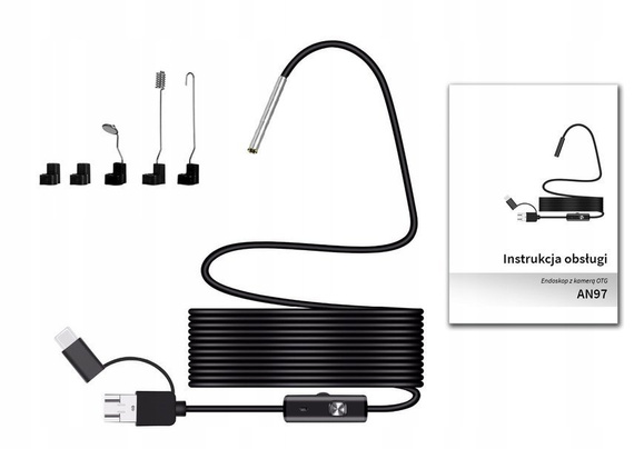 Kamera inspekcyjna USB endoskop 3.9mm AN97 5m HD