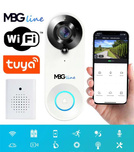 Wideodomofon WiFi z dzwonkiem i czujnikiem ruchu kompatybilny z aplikacją TUYA SMART (biały)