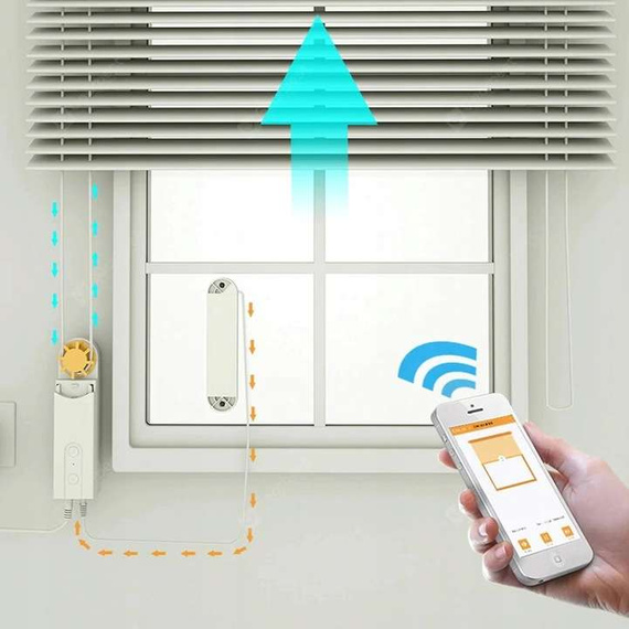 Inteligentny napęd - silnik do rolet i żaluzji z systemem łańcuszkowym, sterownik Bluetooth do aplikacji TUYA