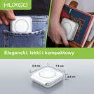 HUXGO, kompaktowa bezprzewodowa ładowarka indukcyjna, składana 3 w 1, biała BY-MF82_W