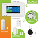 Bezprzewodowy alarm GSM + WiFi - system alarmowy HUXGO z aplikacją TUYA - zestaw alarmowy HXA006 2G W D12 PS z syreną przewodową