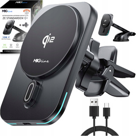 Uchwyt samochodowy na telefon iPhone z ładowarką indukcyjną MagSafe QI2 - MBG Line MBG-Q2