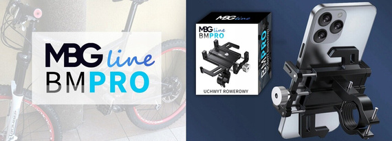 Aluminiowy uniwersalny uchwyt na telefon do roweru / hulajnogi / motocykla MBG line BM PRO MH29A