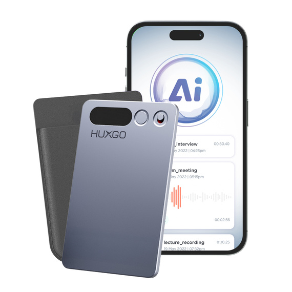 HUXGO Slim AI FW920E – ultracienki dyktafon cyfrowy z Bluetooth 5.3, 64 GB i funkcjami AI