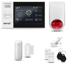 Bezprzewodowy alarm GSM + WiFi - system alarmowy HUXGO z aplikacją TUYA - zestaw alarmowy HXA007 2G B R1 BS z syreną bezprzewodową