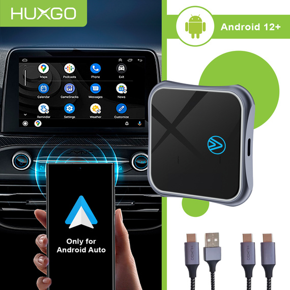 HUXGO, bezprzewodowy adapter samochodowy kompatybilny z Android Auto BY963A/A