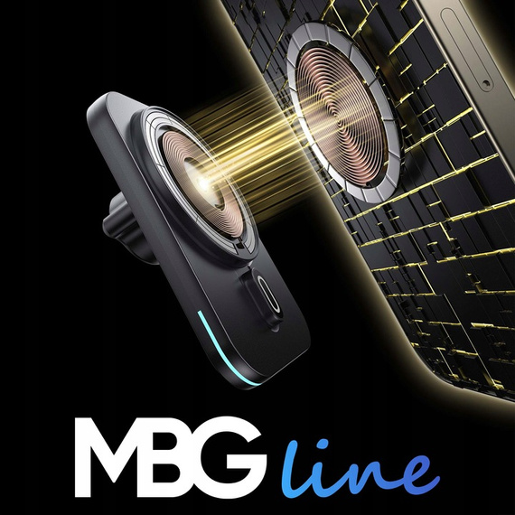 Uchwyt samochodowy na telefon iPhone z ładowarką indukcyjną MagSafe QI2 - MBG Line MBG-Q2