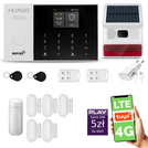 Alarm bezprzewodowy WiFi + GSM 4G - zestaw alarmowy HUXGO z aplikacją TUYA - HXA005 4G B D5 BS z syreną bezprzewodową