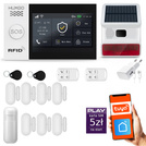 Bezprzewodowy alarm GSM + WiFi - system alarmowy HUXGO z aplikacją TUYA - zestaw alarmowy HXA007 2G B D7 BS z syreną bezprzewodową