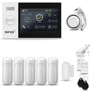 Bezprzewodowy alarm GSM + WiFi - system alarmowy HUXGO z aplikacją TUYA - zestaw alarmowy HXA007 2G B R5 PS z syreną przewodową