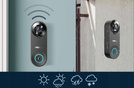 Domofon WiFi z dzwonkiem, kamerą Full HD i czujnikiem ruchu kompatybilny z aplikacją TUYA SMART (czarny)