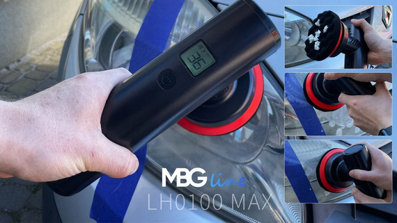 Bezprzewodowa akumulatorowa samochodowa maszyna polerska 30W - MBG line LH0100 MAX