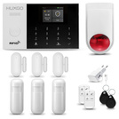 Bezprzewodowy alarm GSM + WiFi - system alarmowy HUXGO z aplikacją TUYA - zestaw alarmowy HXA005 2G B R3D3 BS z syreną bezprzewodową