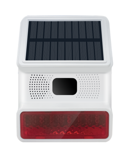 Bezprzewodowa, optyczno-akustyczna syrena alarmowa z panelem solarnym